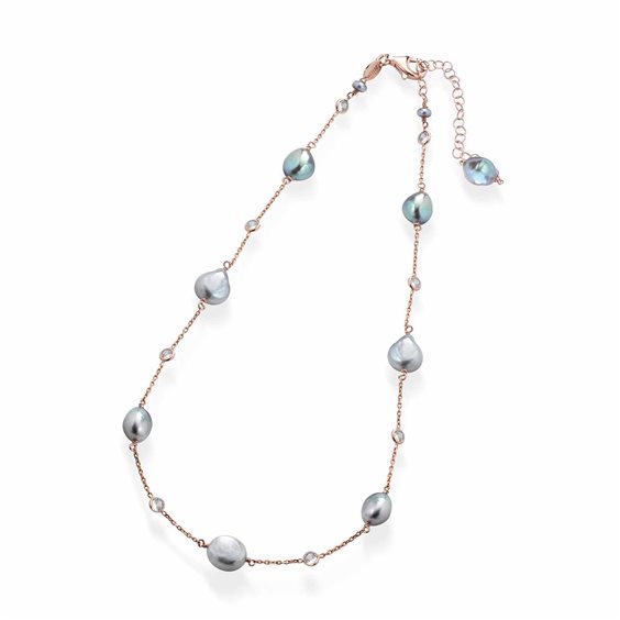 Collana Lelune Donna LELUNE GLAMOUR in Argento Perla LGNK392.3 - LGNK392.3